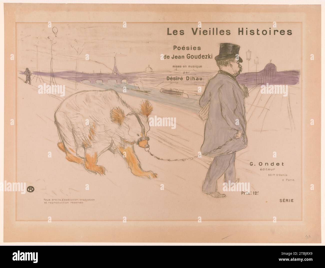 Cover Design for 'Les Vieilles Histoires' 2021 by Henri de Toulouse-Lautrec Stock Photo
