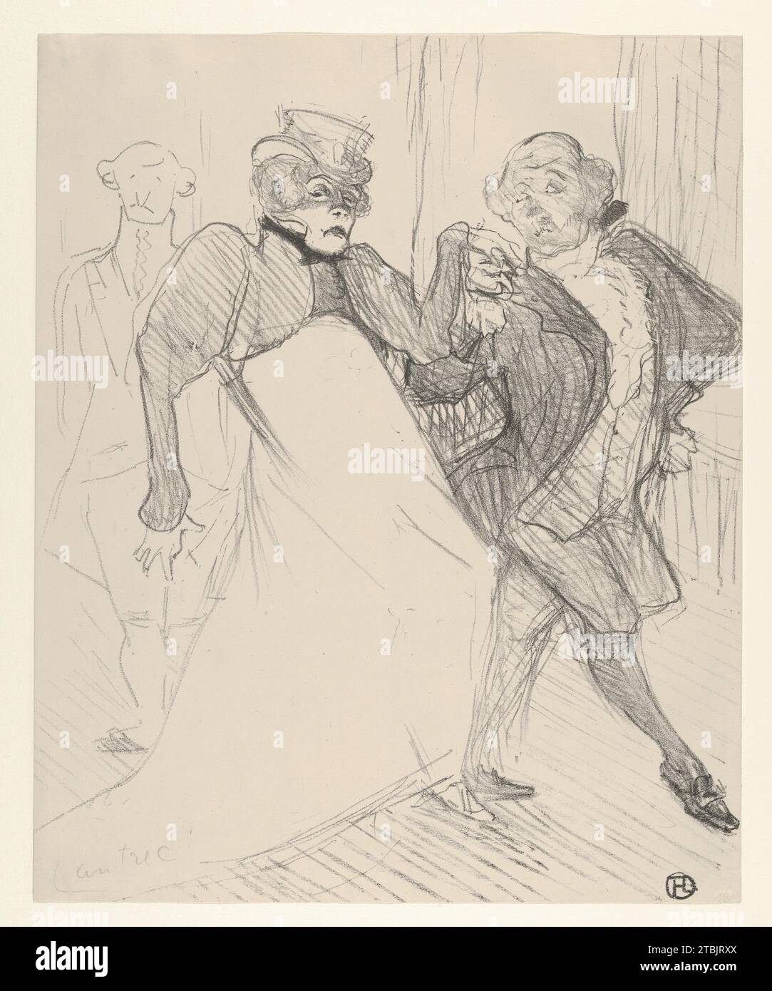 Rejane and Galipaux, in Madame Sans-Gene 1958 by Henri de Toulouse-Lautrec Stock Photo