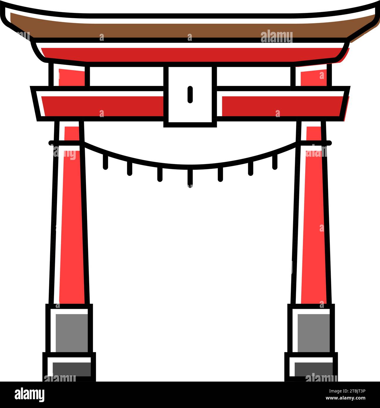 torii gate shintoism color icon vector illustration Stock Vector