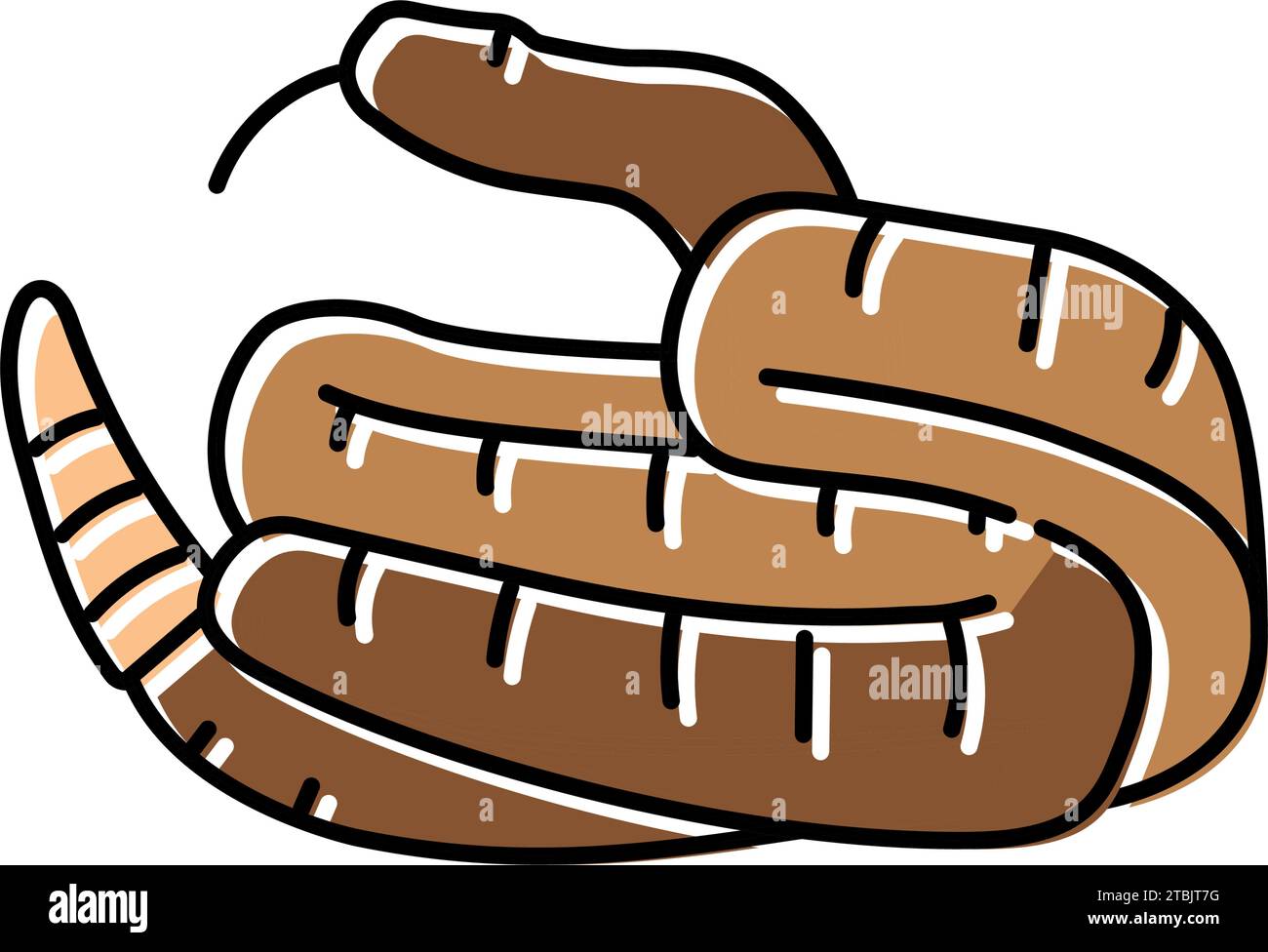 rattlesnake animal color icon vector illustration Stock Vector Image ...