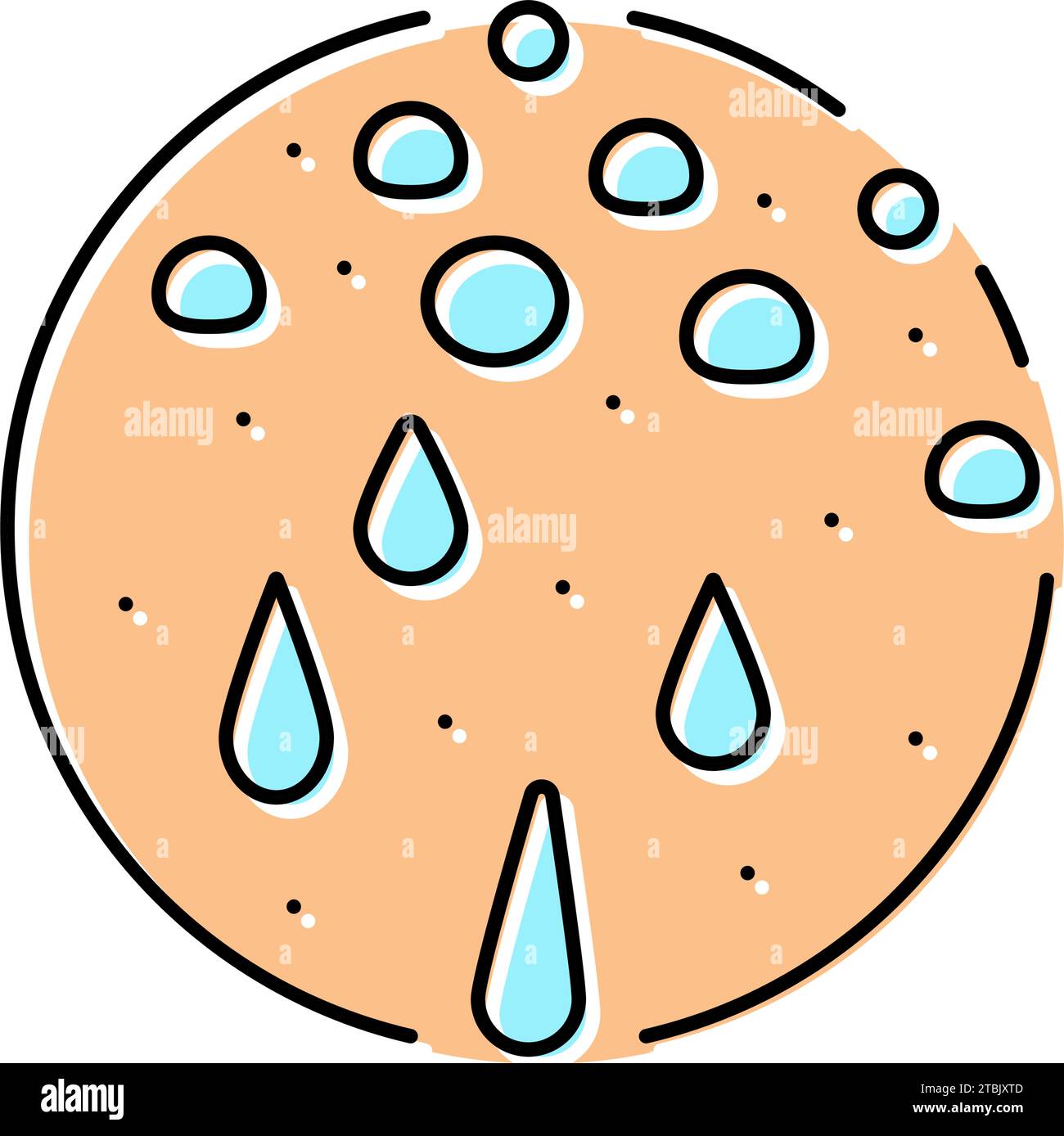 excessive sweating disease symptom color icon vector illustration Stock