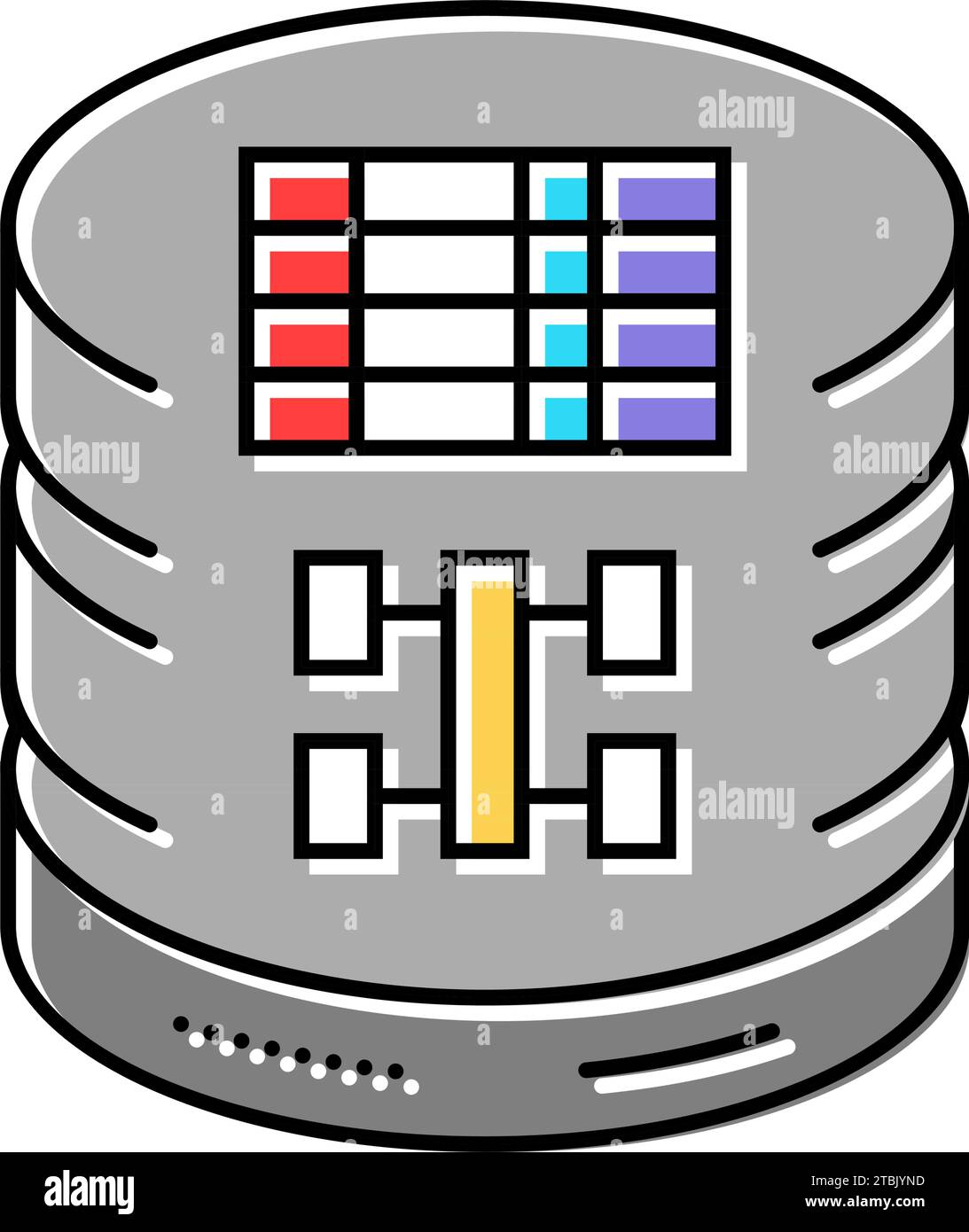 sql query database color icon vector illustration Stock Vector Image ...
