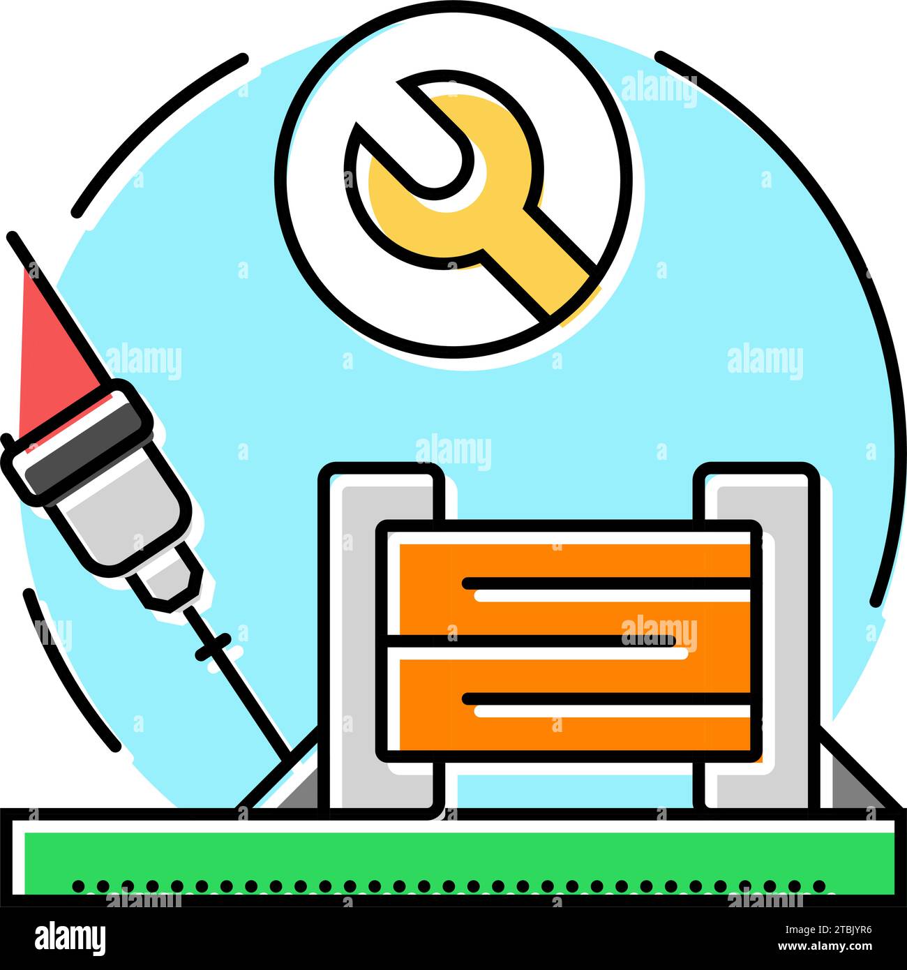 capacitor soldering electronics color icon vector illustration Stock Vector