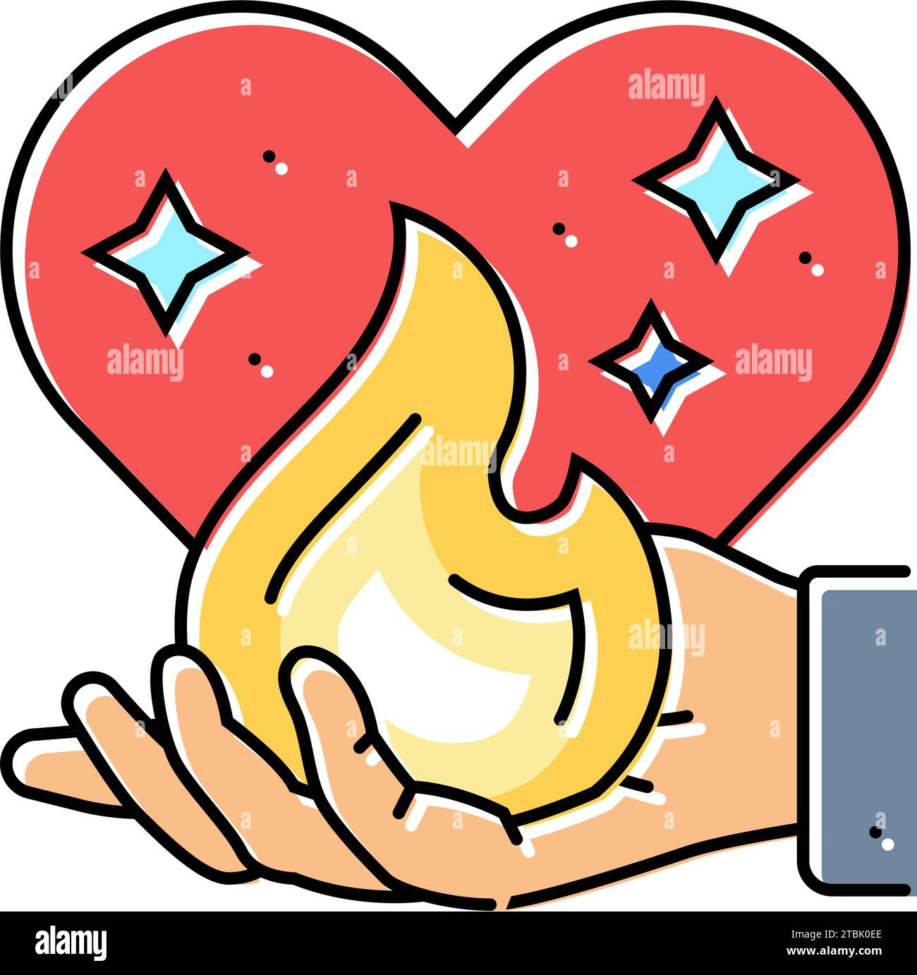 passion heart succes challenge color icon vector illustration Stock ...