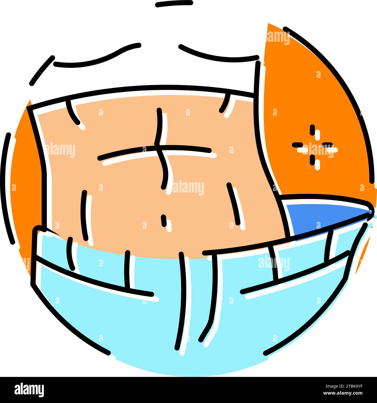 loss of appetite weight loss disease symptom color icon vector