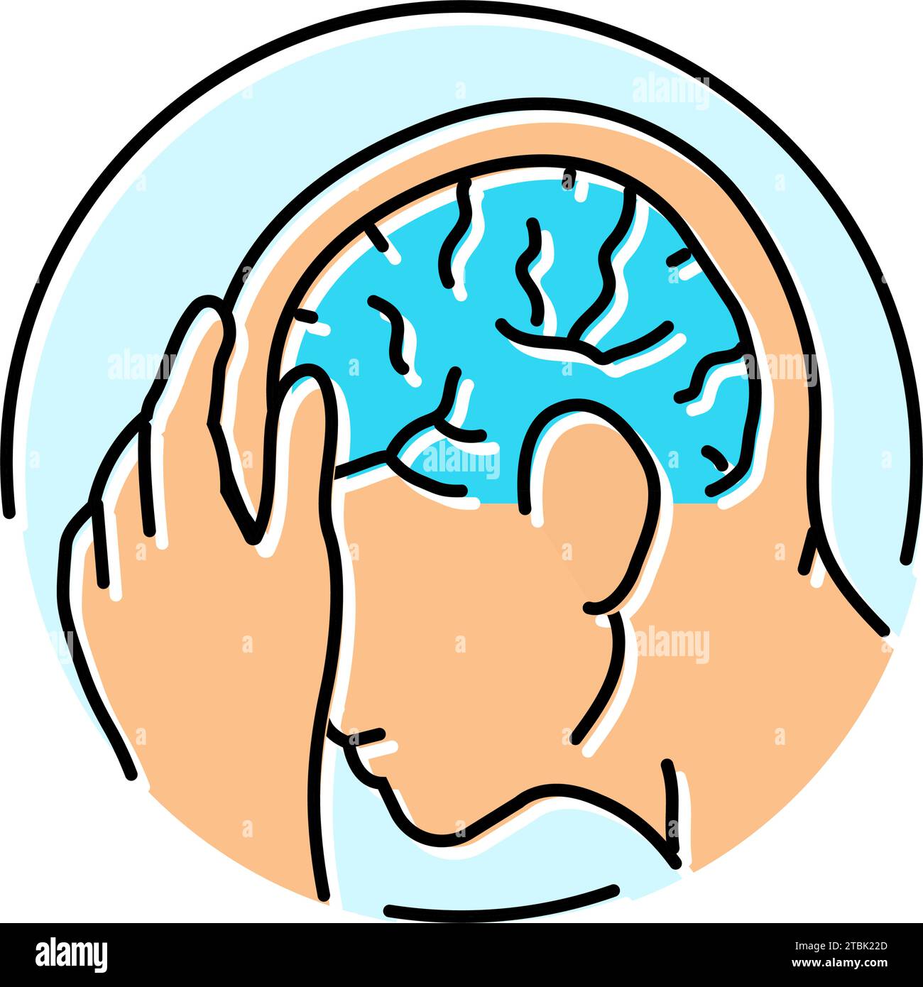 Neurological Disorders Color Icon Vector Illustration Stock Vector Neurological Disorders Color Icon Vector Illustration Stock Vector