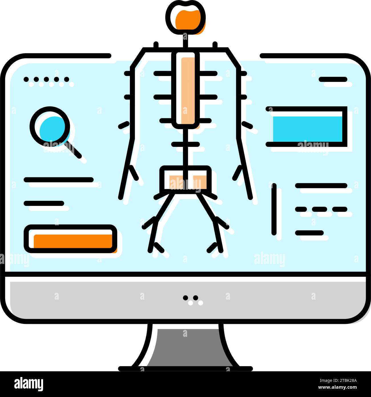 nervous system study neurologist color icon vector illustration Stock ...