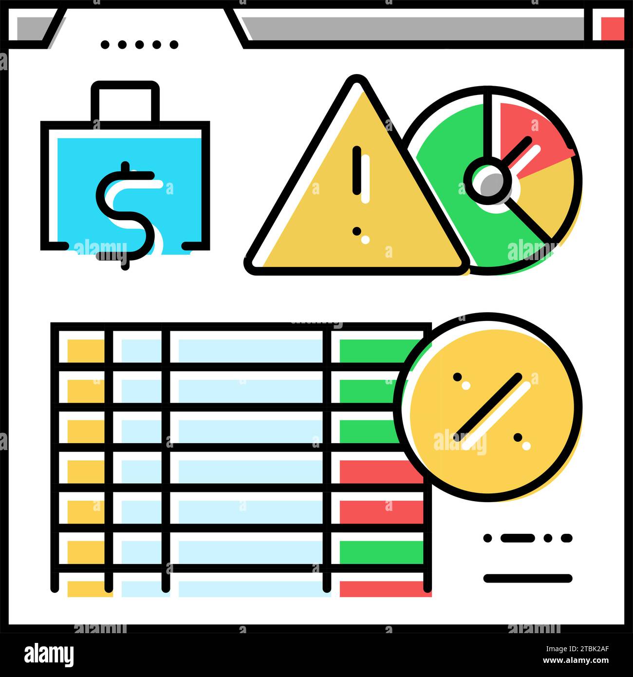 risk assessment color icon vector illustration Stock Vector Image & Art ...
