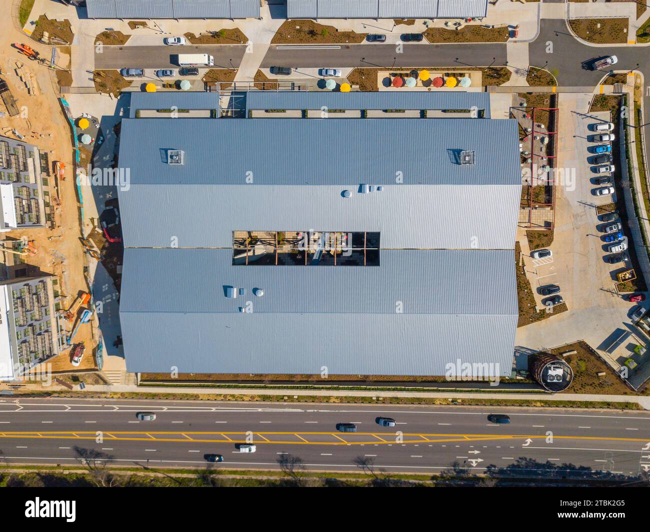 Drone photos of commercial buildings in Raleigh NC Stock Photo Alamy
