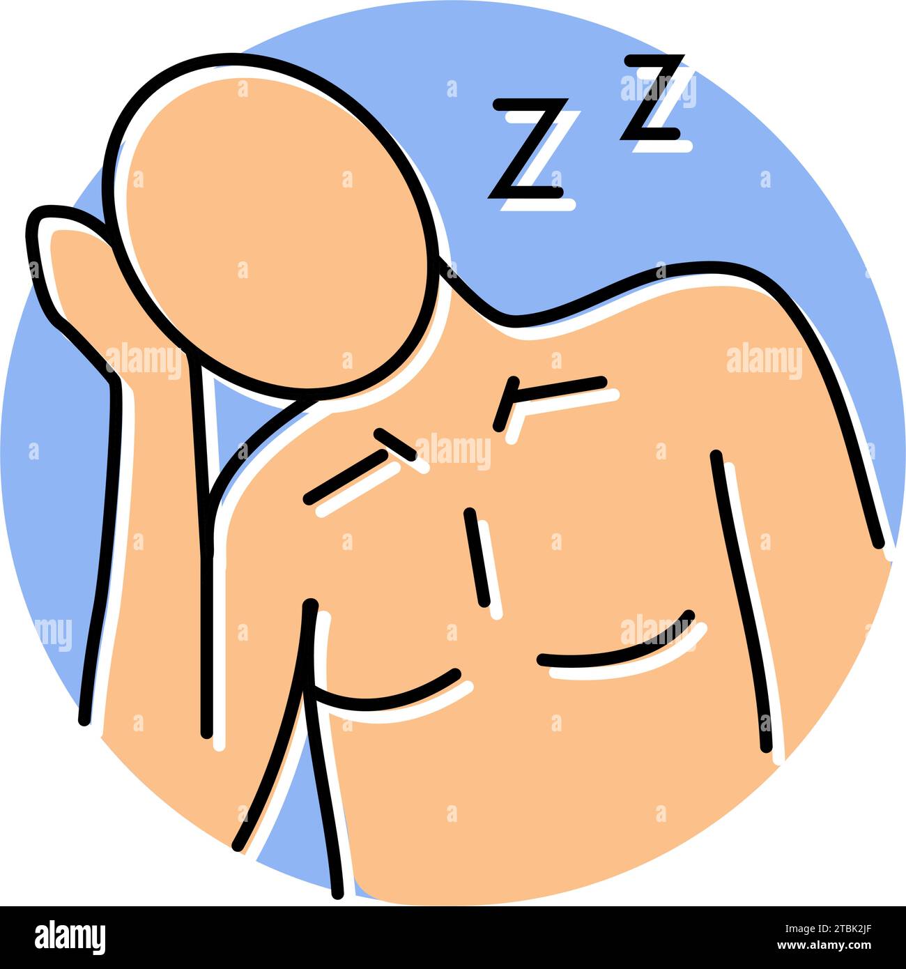 persistent fatigue disease symptom color icon vector illustration Stock ...