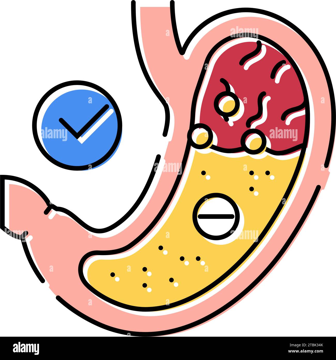 heartburn relief gastroenterologist color icon vector illustration