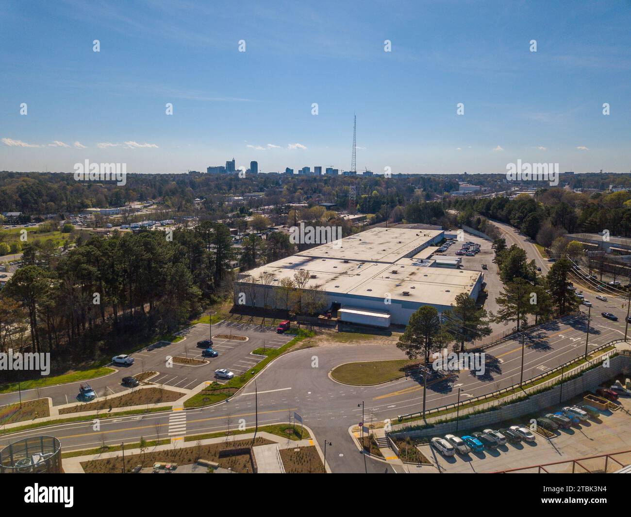 Drone photos of commercial buildings in Raleigh NC Stock Photo Alamy