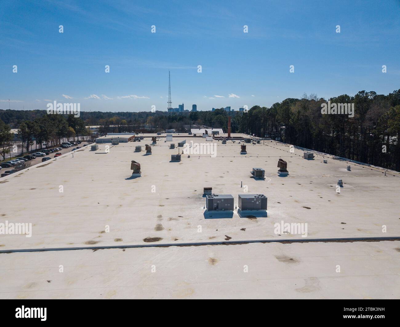 Drone photos of commercial buildings in Raleigh NC Stock Photo Alamy
