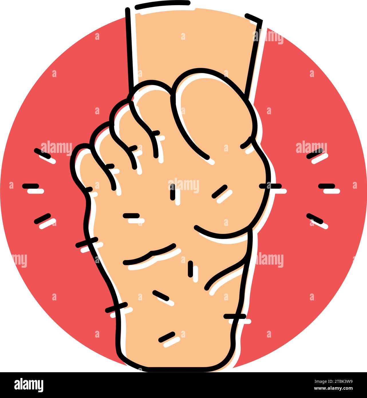 sensation pins needles disease symptom color icon vector illustration