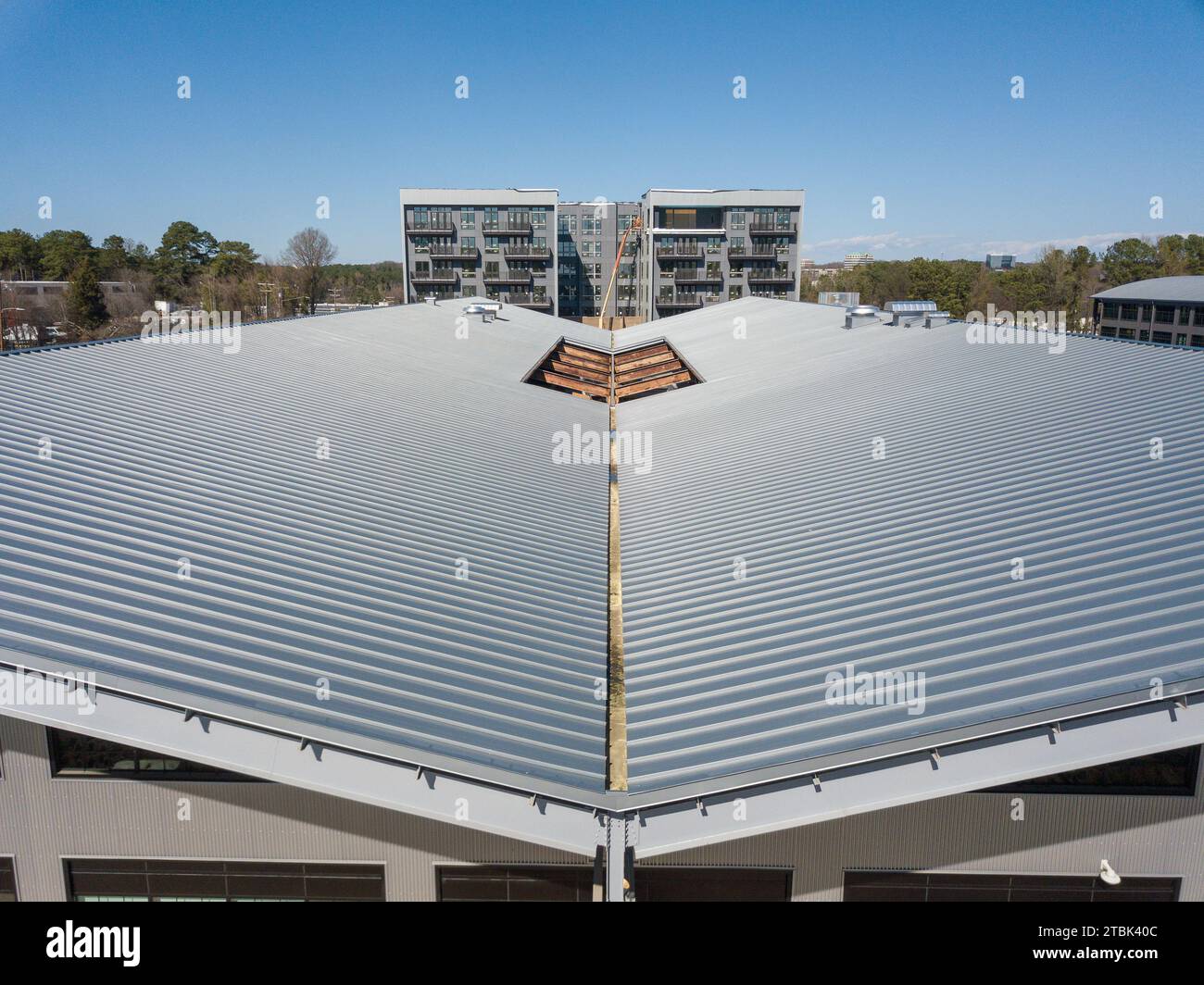 Drone photos of commercial buildings in Raleigh NC Stock Photo Alamy