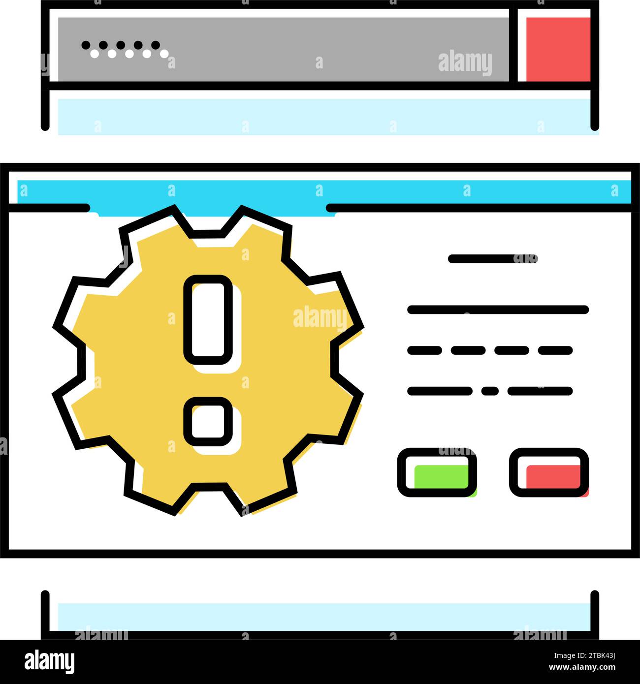 identification risk color icon vector illustration Stock Vector Image ...