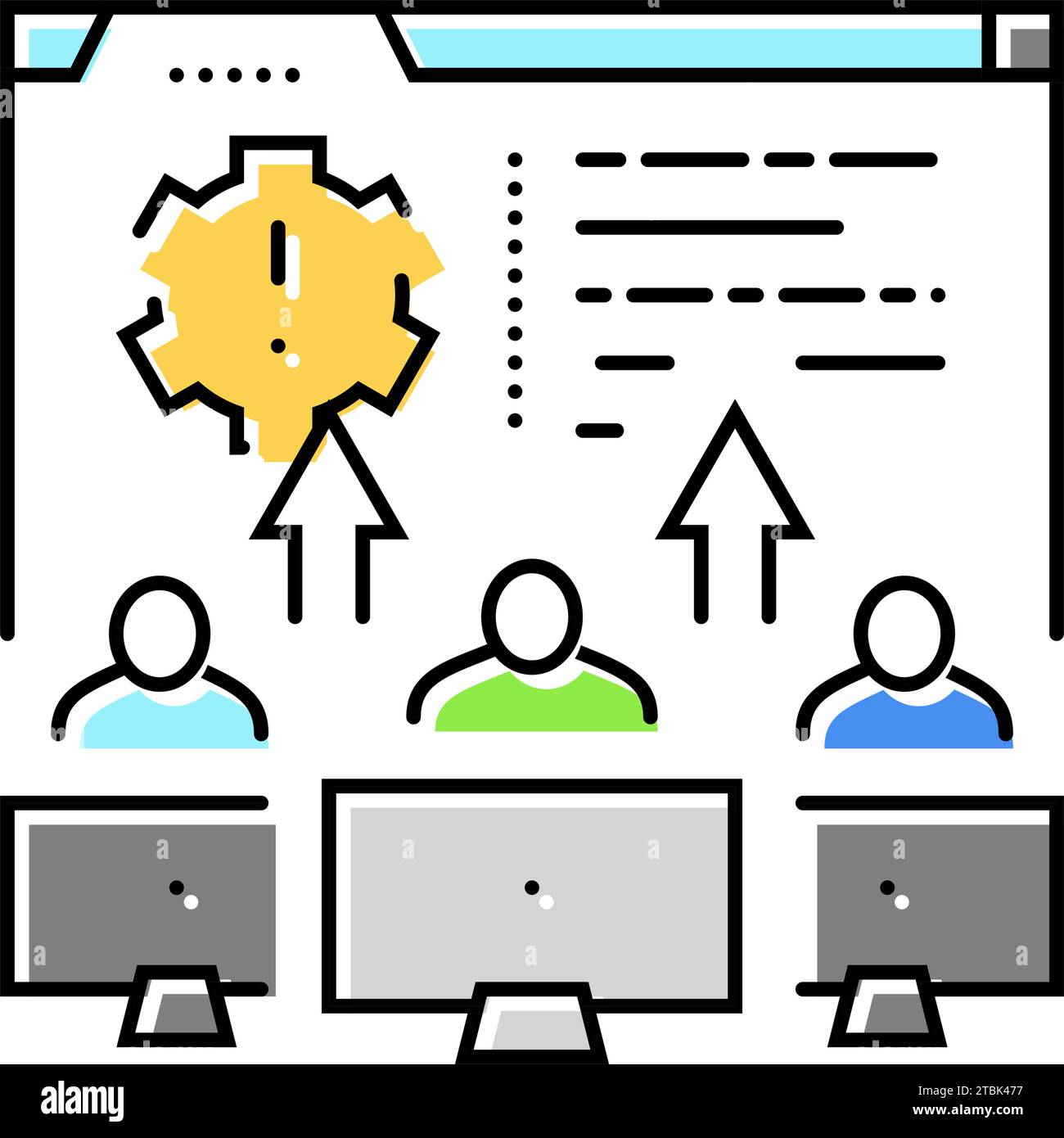 requirement gathering analyst color icon vector illustration Stock ...