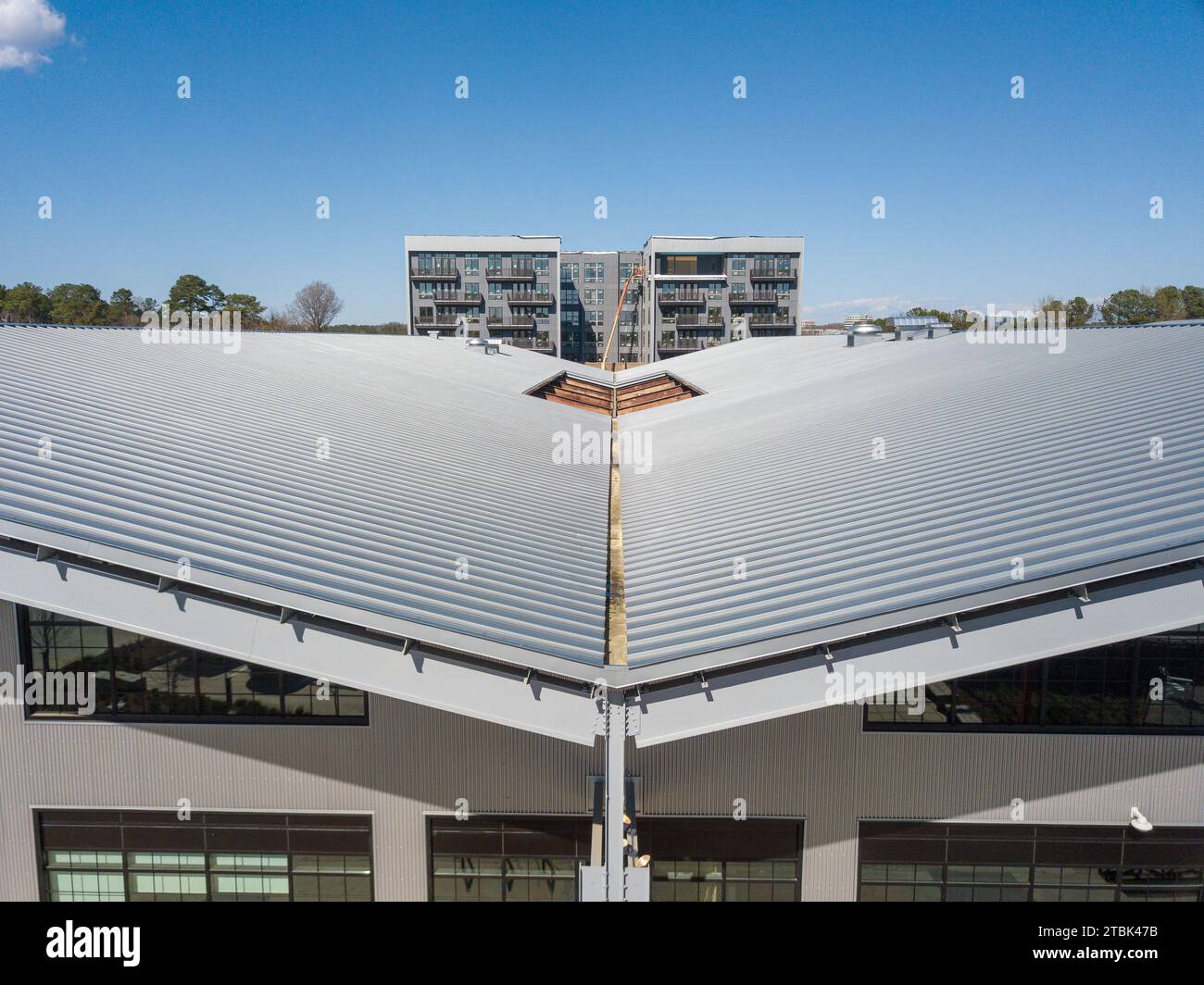 Drone photos of commercial buildings in Raleigh NC Stock Photo Alamy