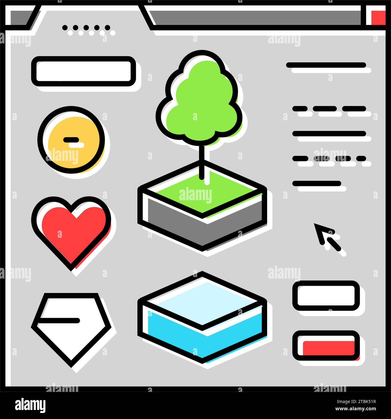 assets game development color icon vector illustration Stock Vector ...