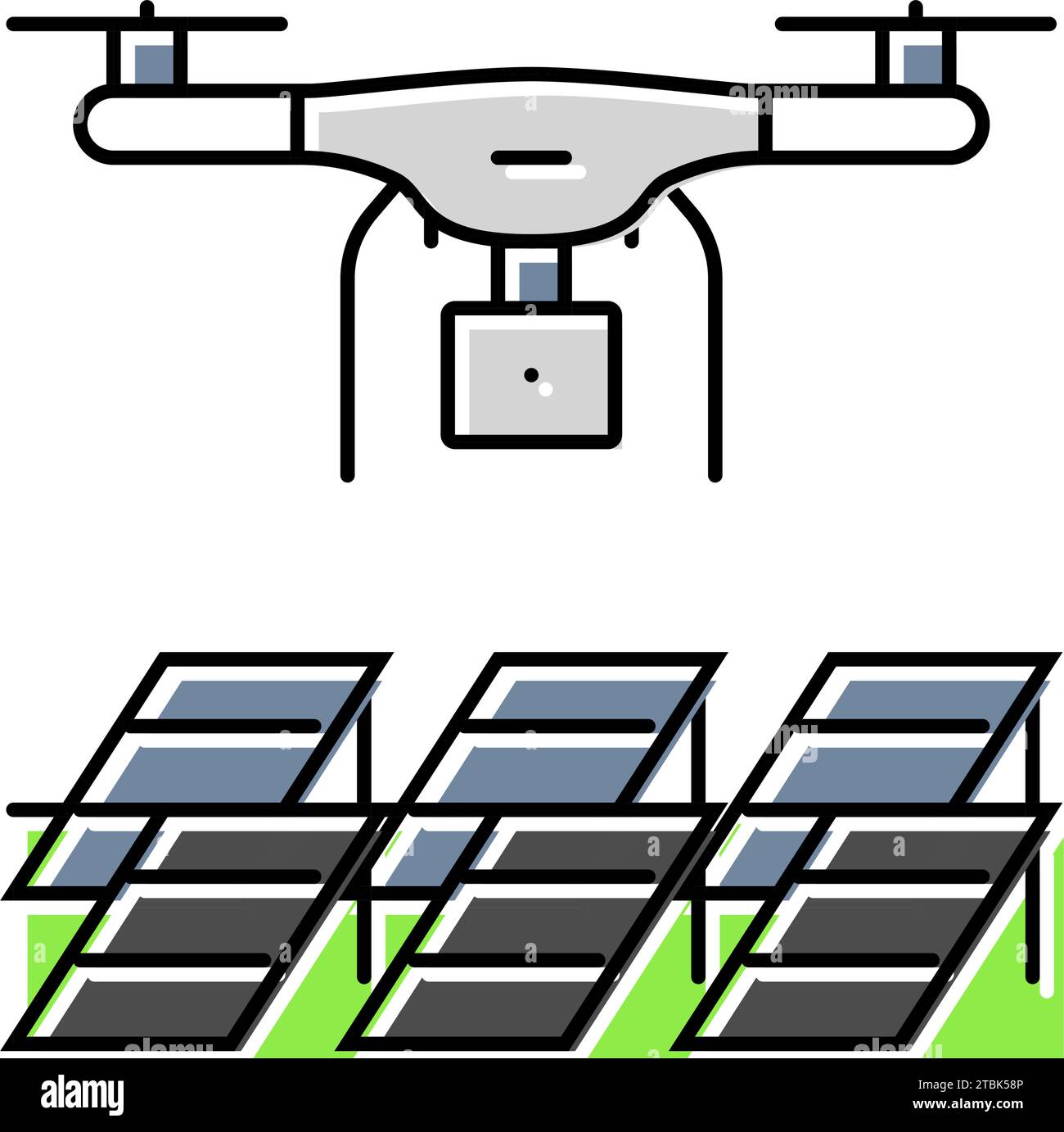 environmental survey drone color icon vector illustration Stock Vector ...