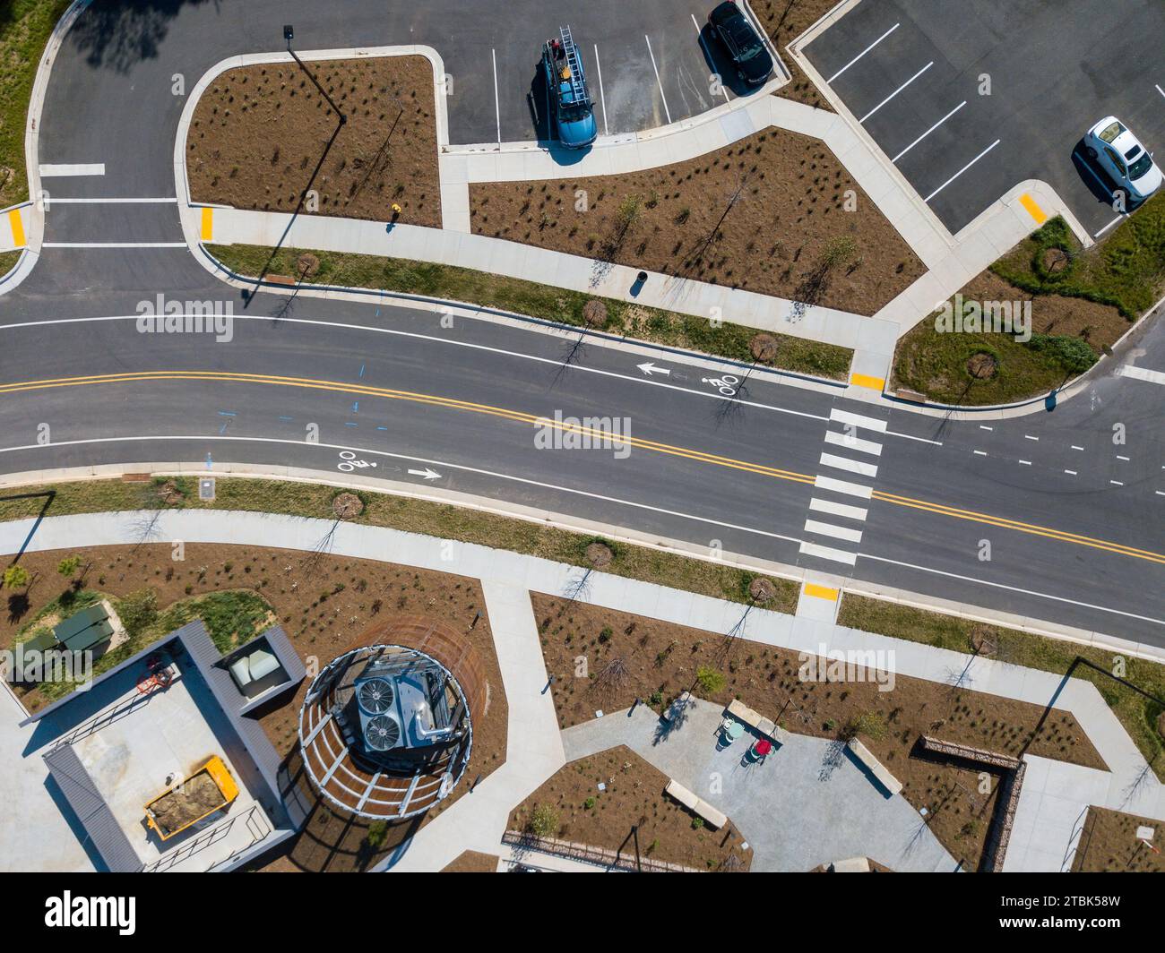 Drone photos of commercial buildings in Raleigh NC Stock Photo Alamy