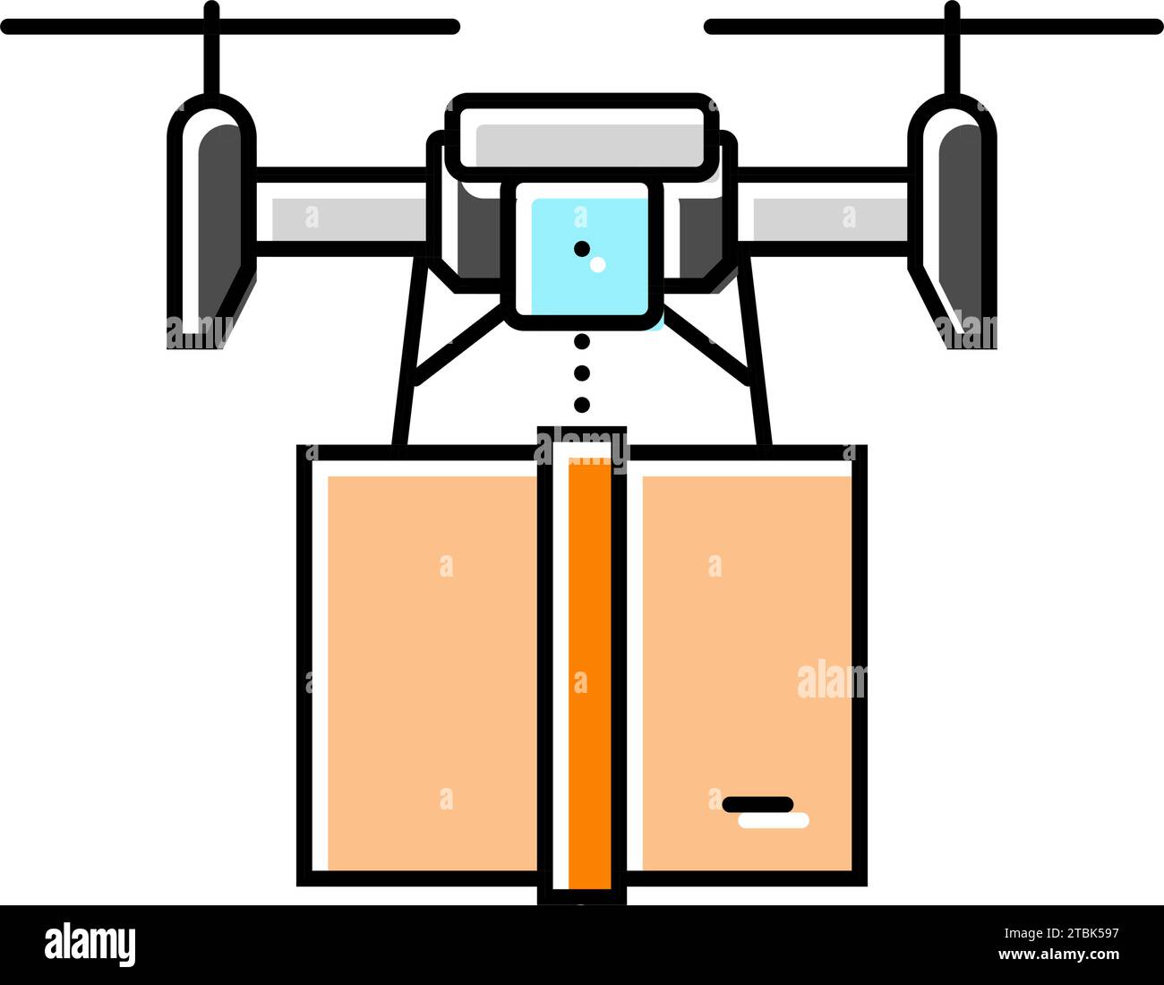 delivery drone color icon vector illustration Stock Vector Image & Art ...