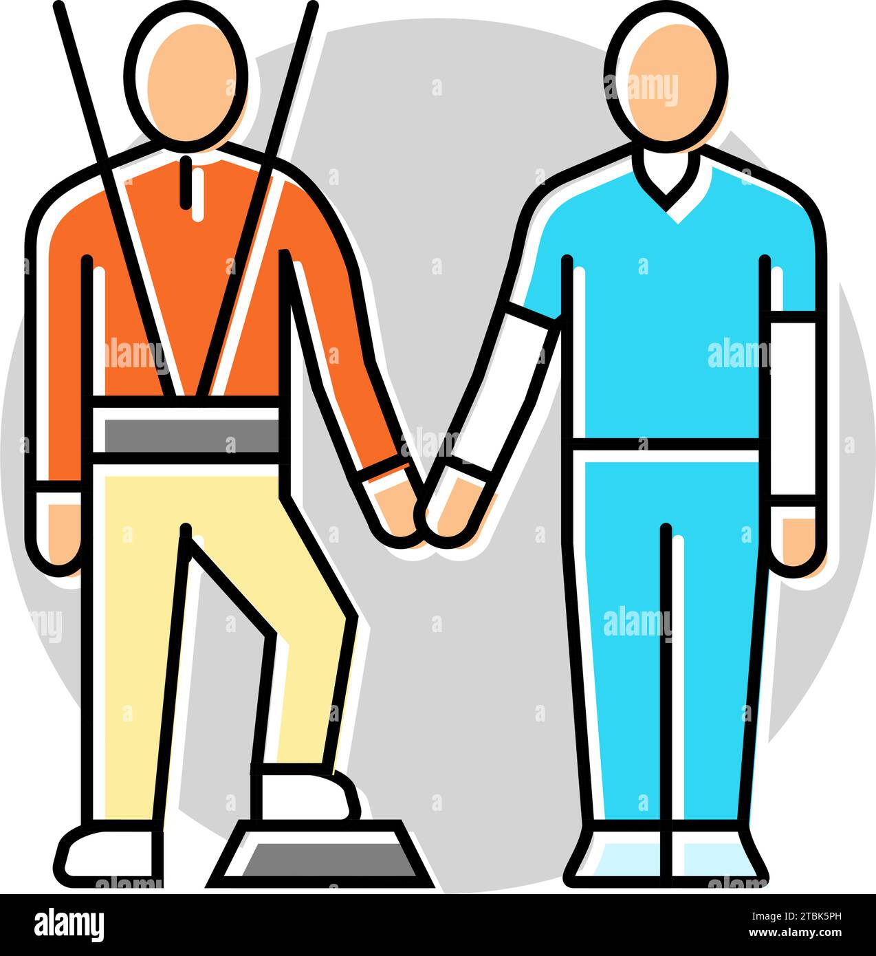 life skills training occupational therapist color icon vector ...