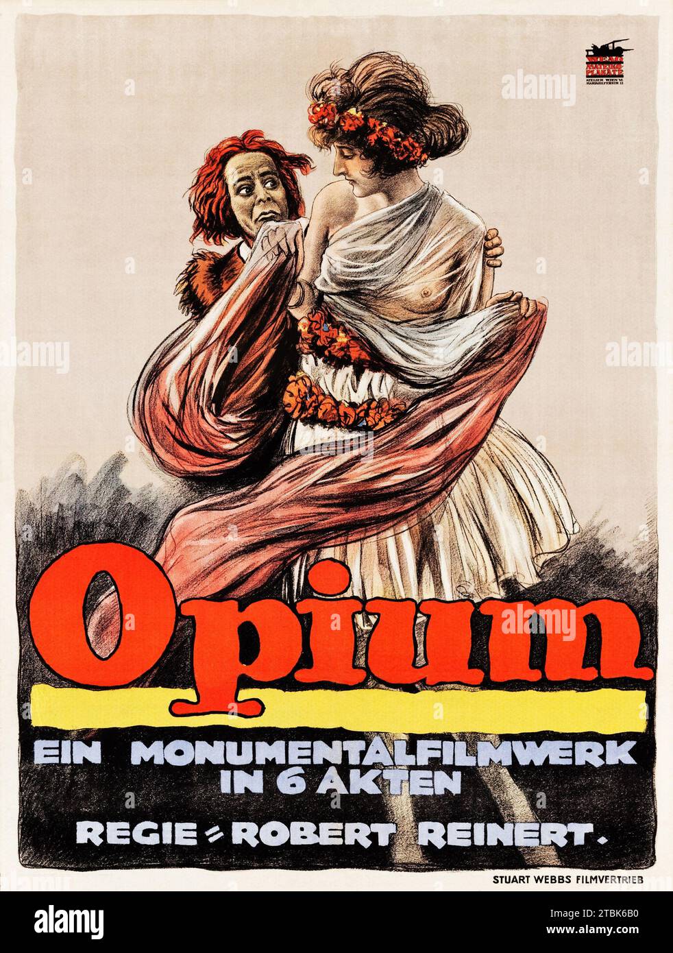 'Opium (Stern-Film, 1919). Opium is a German film from 1919 and is cautionary tale about addiction starring Conrad Veidt and Werner Krauss, ' Stock Photo