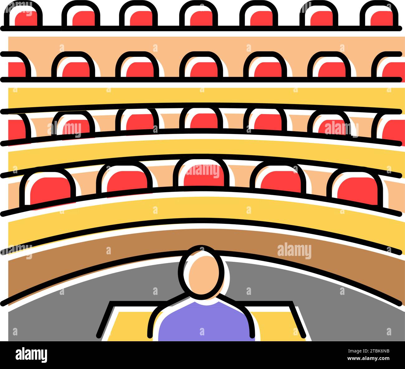 lecture hall college teacher color icon vector illustration Stock ...