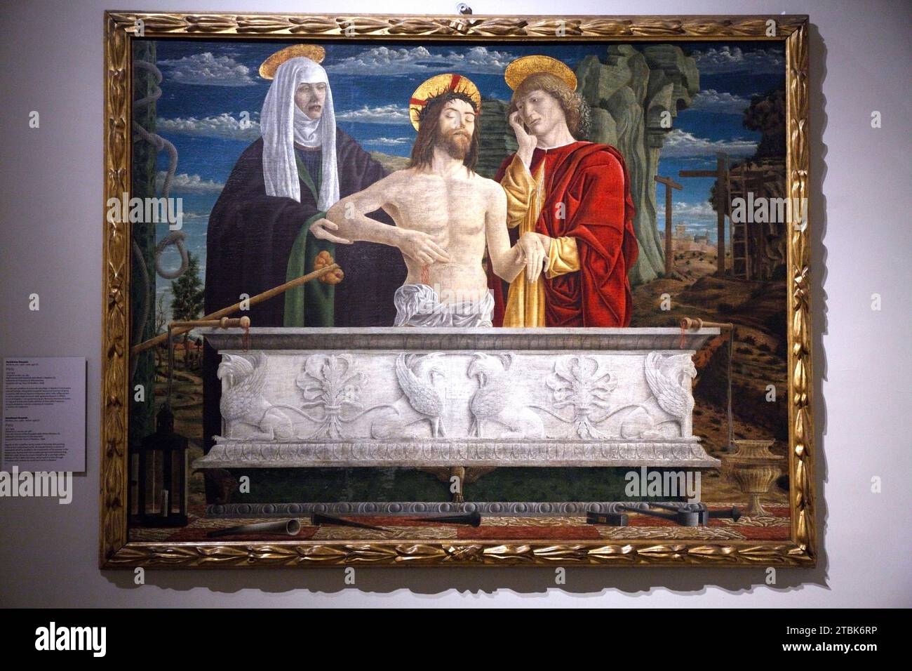 Italy Modena Galleria Estense - Pietà by Bonascia Bartolomeo 1496 Stock Photo