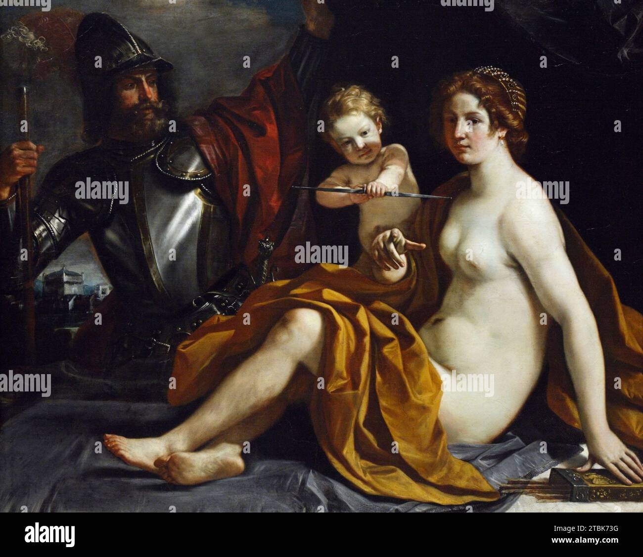 Italy Modena Galleria Estense - Venus , Mars And Love by  Guercino - 1666 Stock Photo