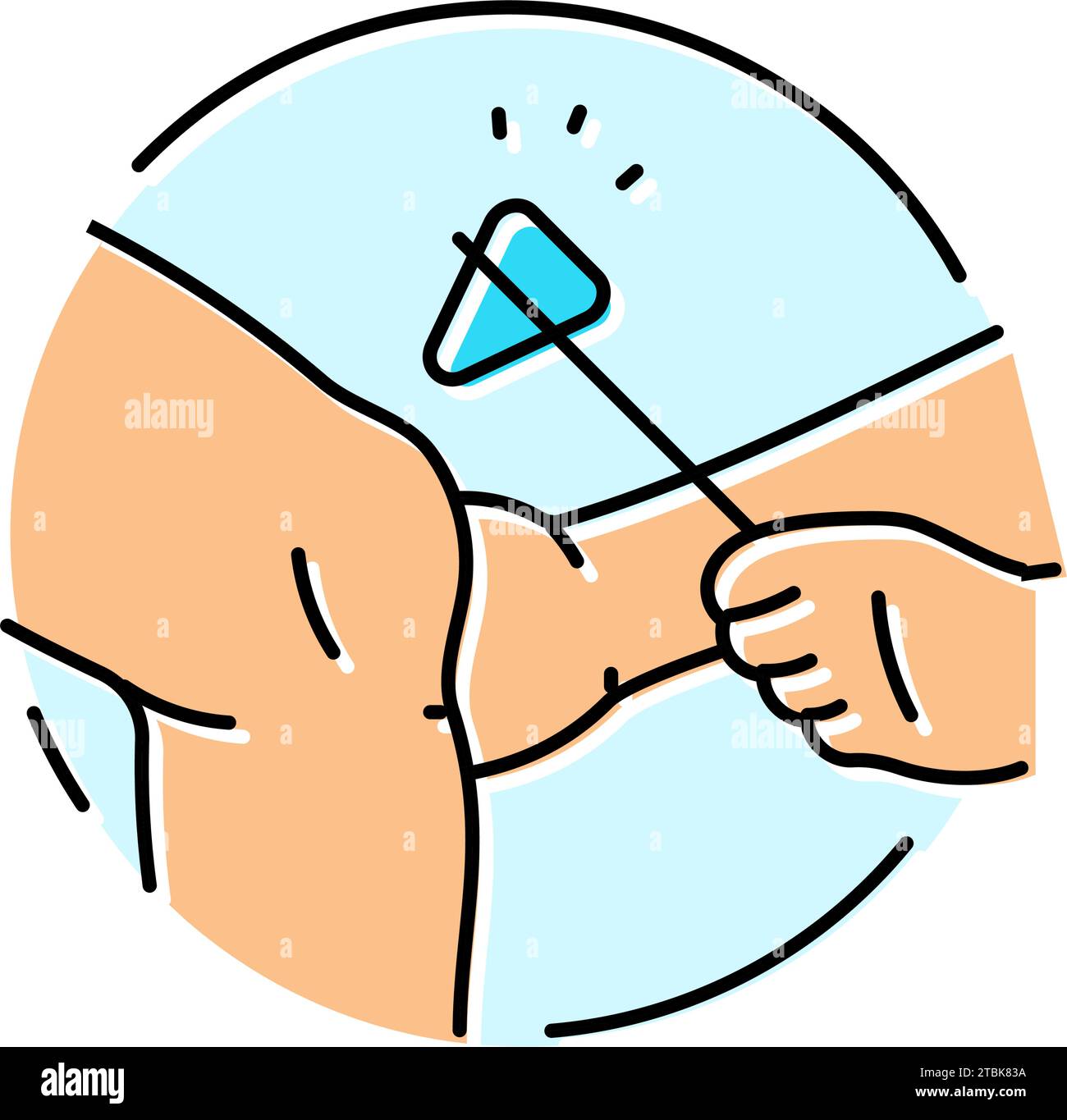 reflex testing neurologist color icon vector illustration Stock Vector ...