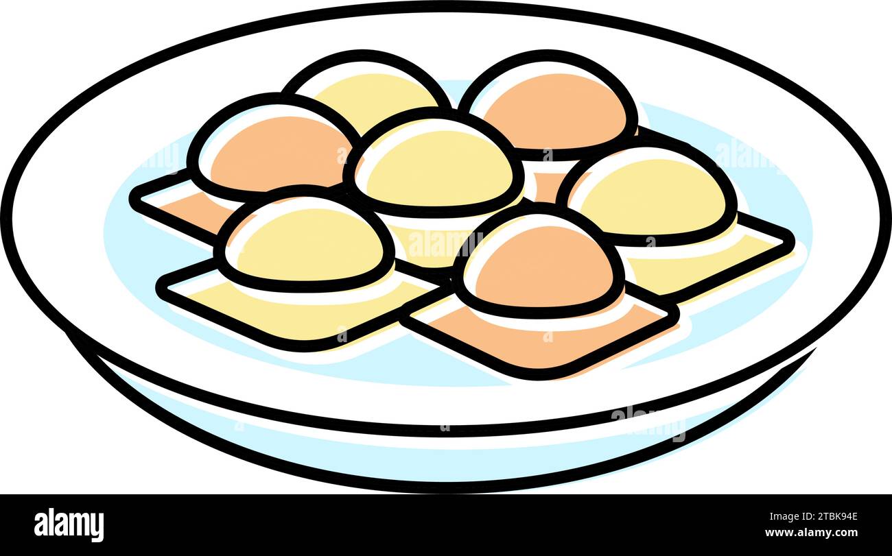 Delicious homemade ravioli pasta Stock Vector Images - Alamy