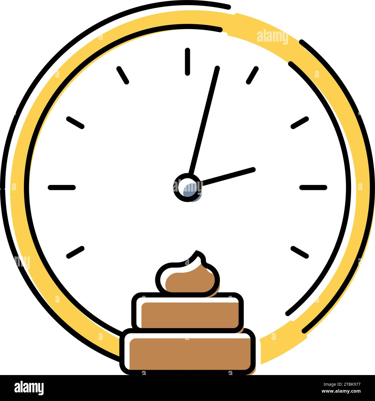 chronic diarrhea disease symptom color icon vector illustration Stock