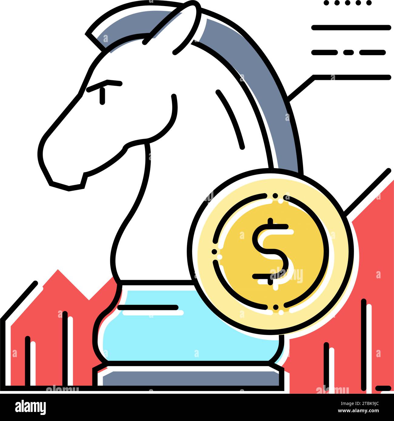 investment strategy financial advisor color icon vector illustration ...