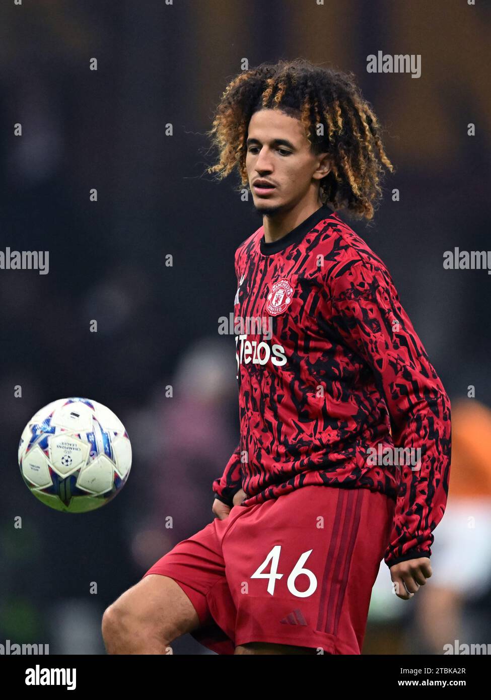 ISTANBUL - Hannibal Mejbri of Manchester United FC during the UEFA Champions League Group A match between Galatasaray SK and Manchester United FC at Ali Sami Yen Spor Kompleksi Stadium on November 29 in Istanbul, Turkey. ANP | Hollandse Hoogte | GERRIT VAN COLOGNE Stock Photo