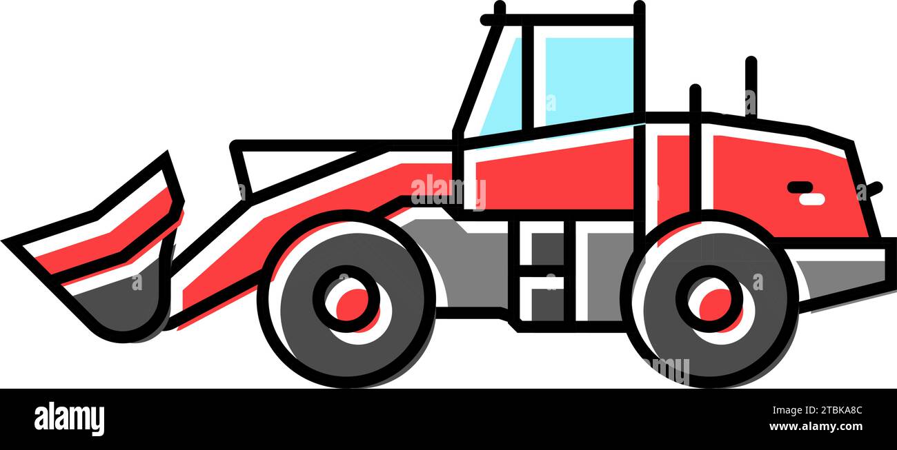 Wheel loader crane Stock Vector Images - Alamy