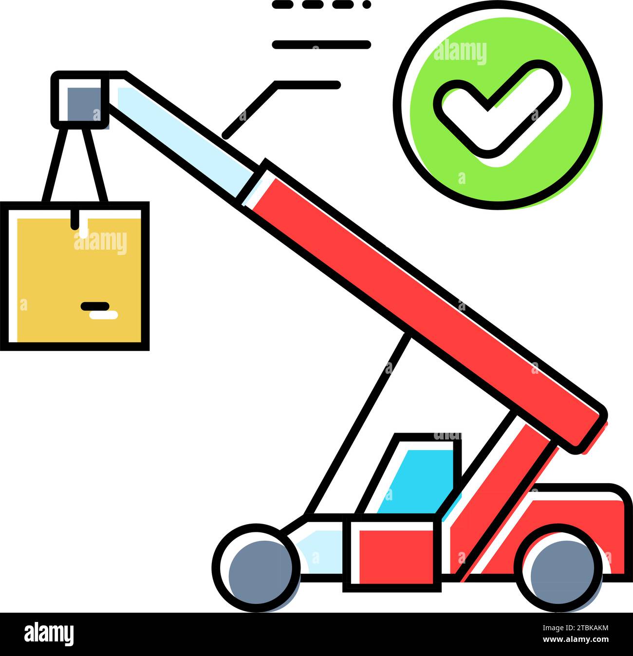 cargo handling logistic manager color icon vector illustration Stock