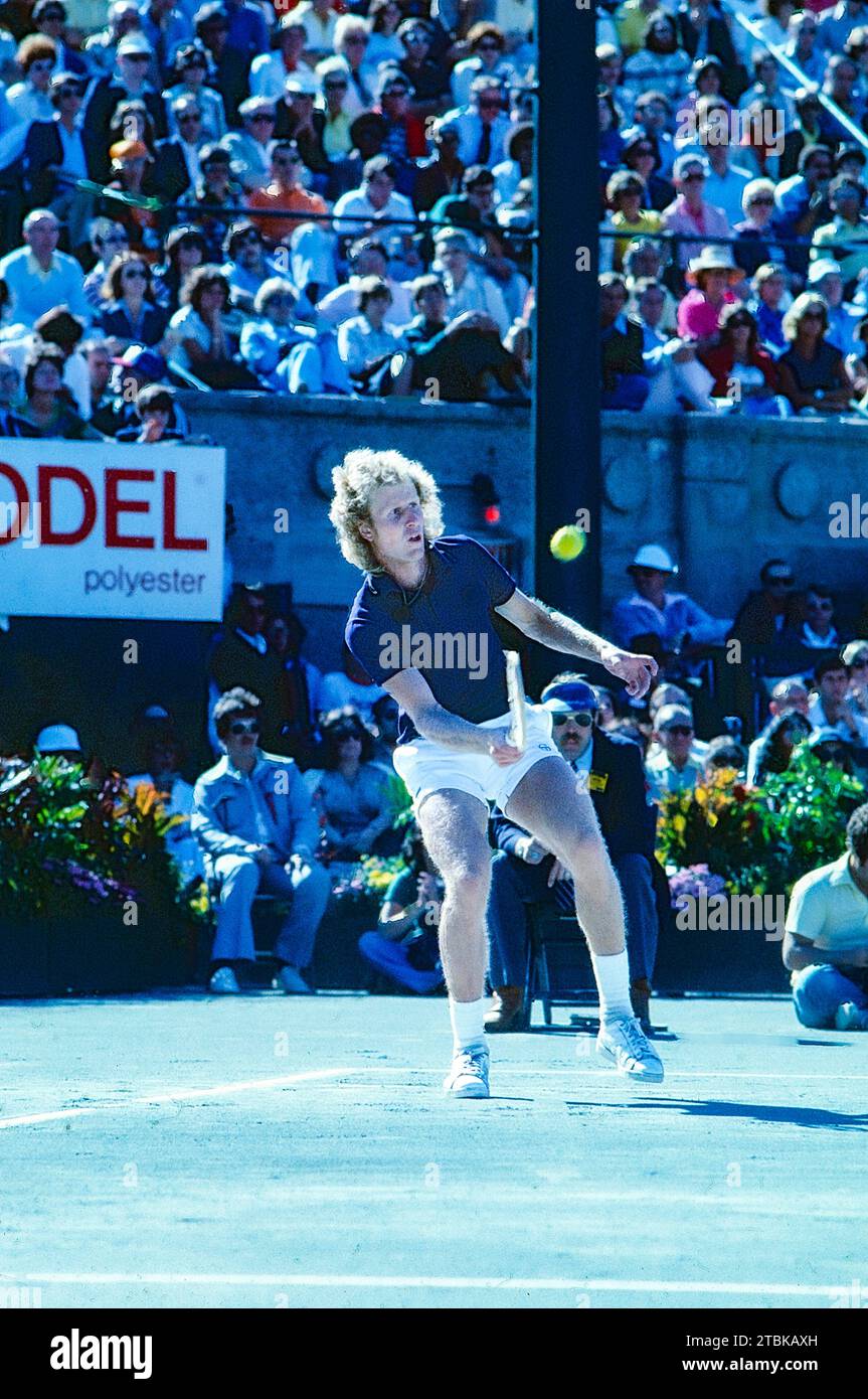 Vitas Gerulaitis (USA) competing at the 1977 US Open Tennis. Stock Photo