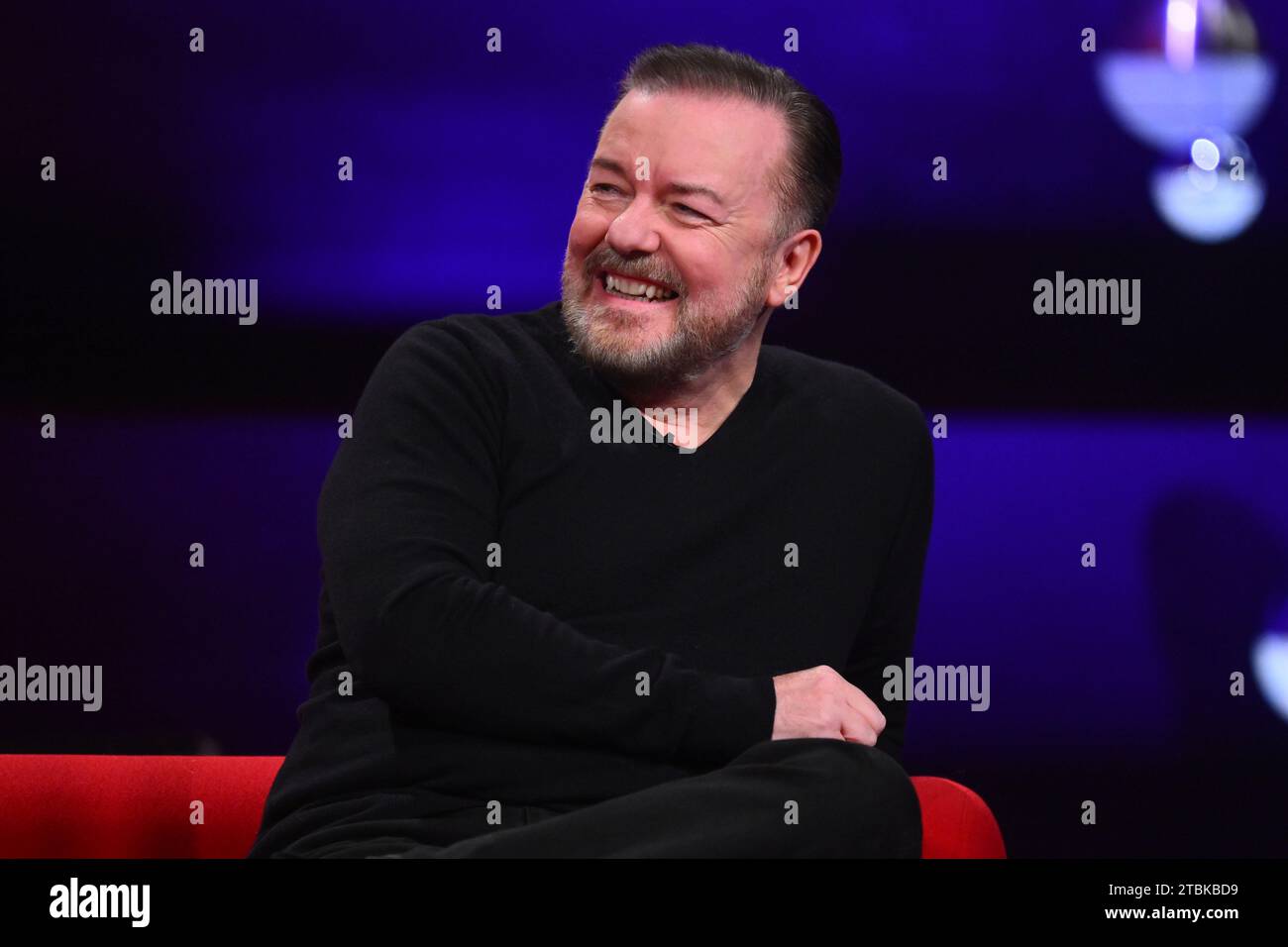 EDITORIAL USE ONLY Ricky Gervais during the filming for the Graham