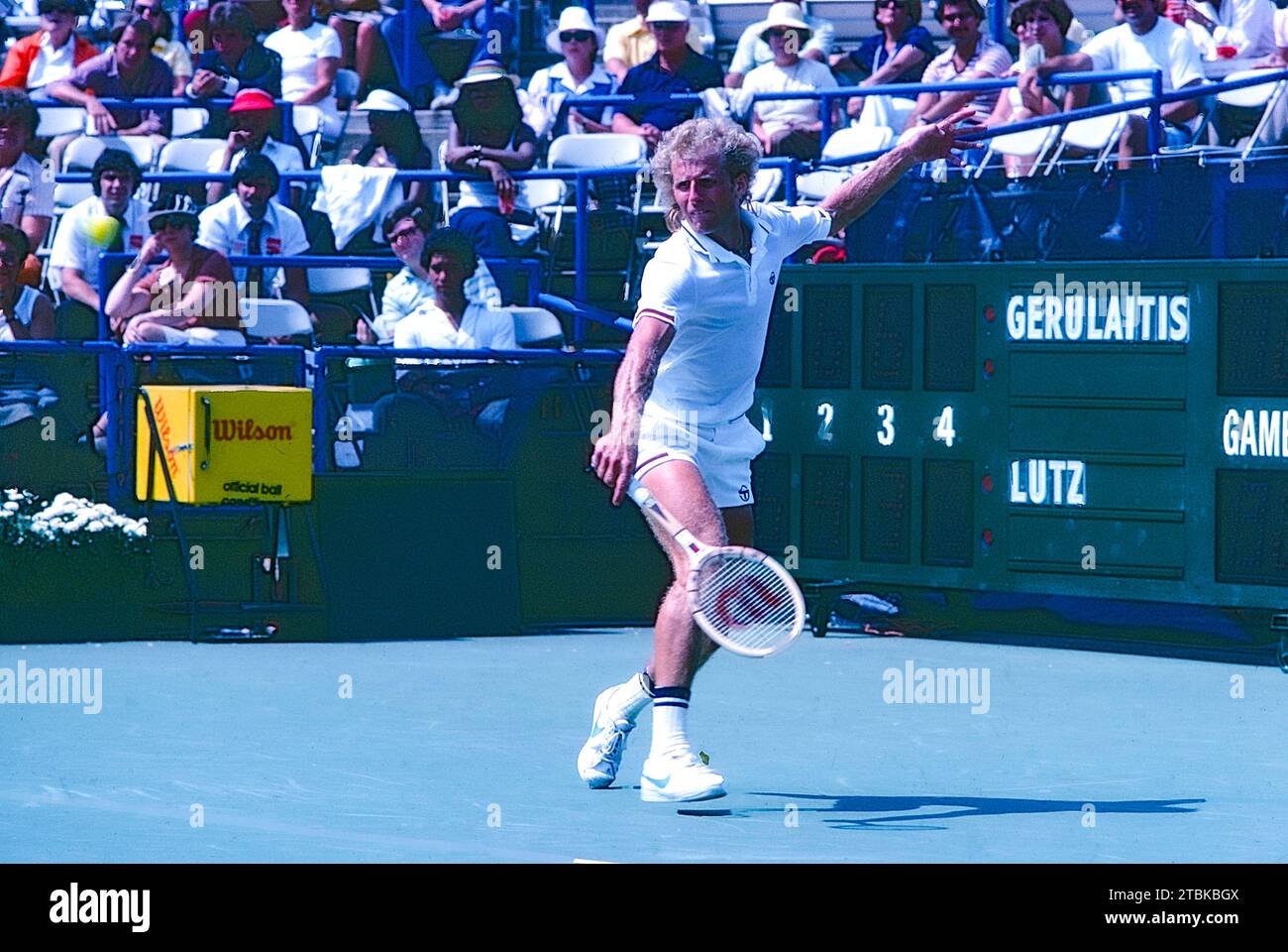 Vitas Gerulaitis (USA) competing at the 1978 US Open Tennis. Stock Photo