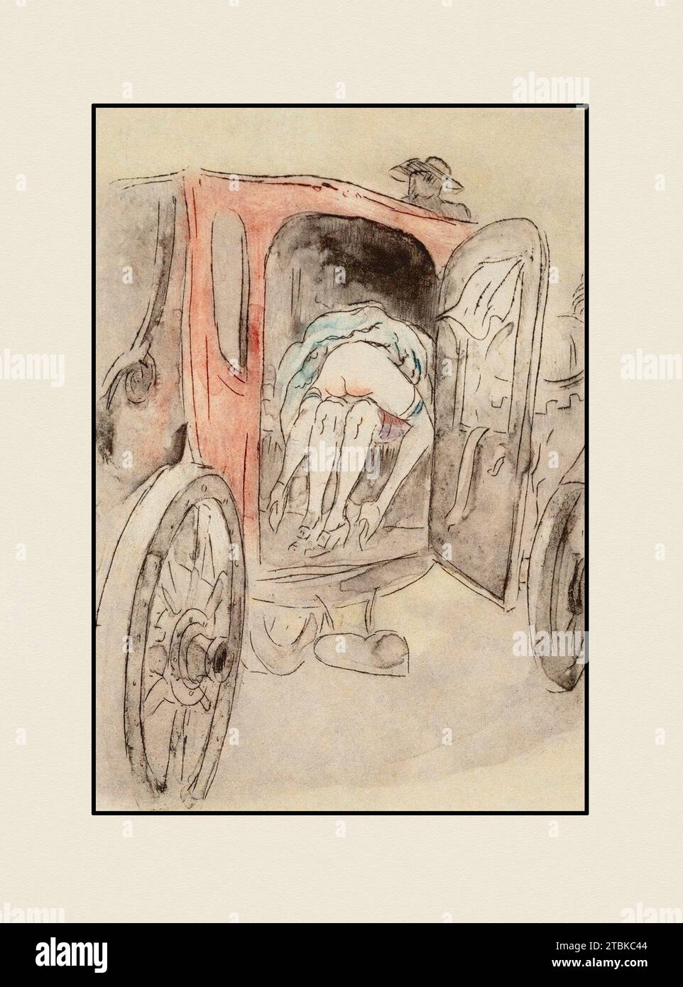 'A Handy Carriage, from La nuit et le moment, 1946.  Published by Claude Prosper de Crebillion' Stock Photo