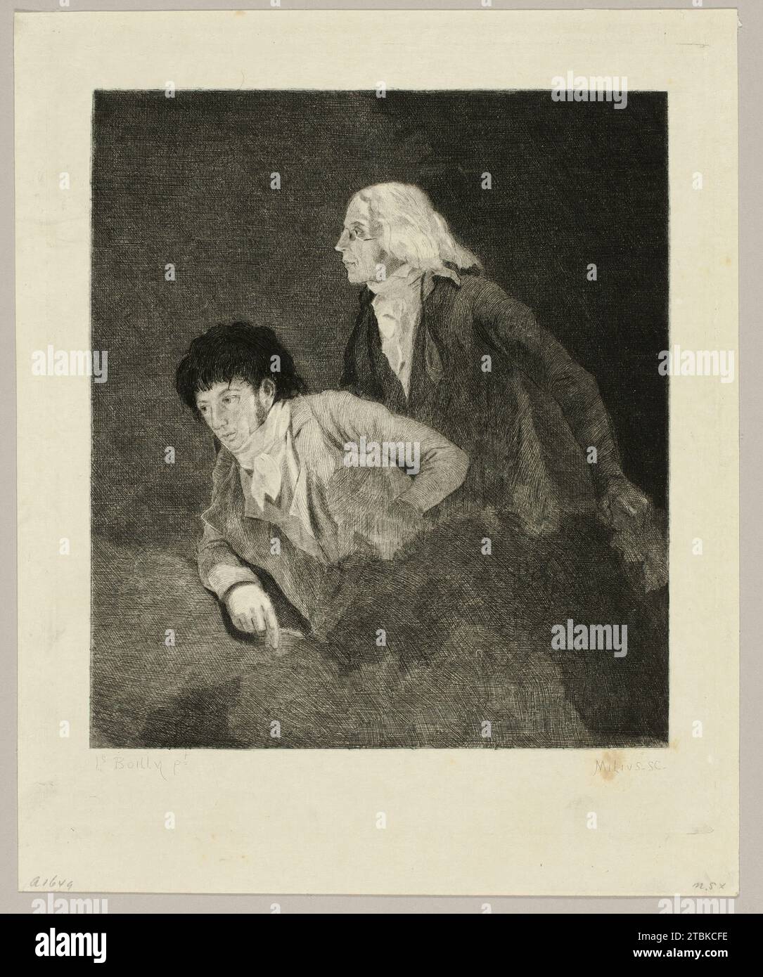 Portraits of Isabey and Taunay, n.d Stock Photo Alamy