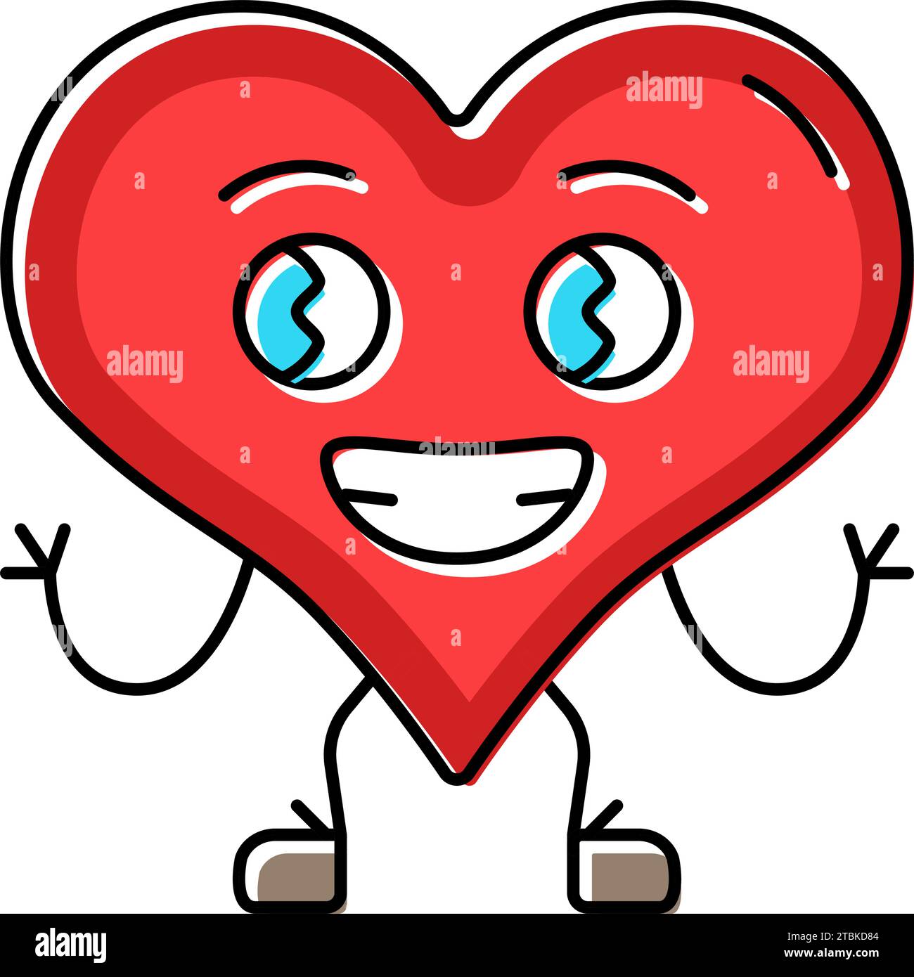 heart character happy emotions color icon vector illustration Stock ...