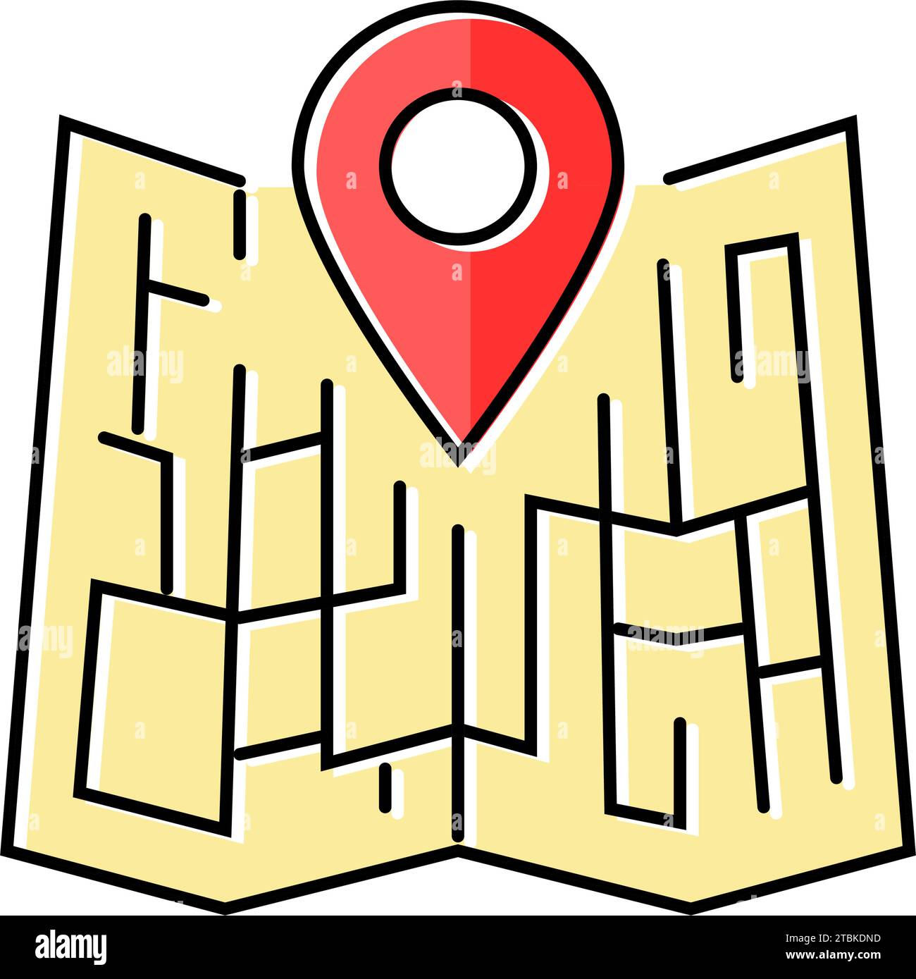 map pointer location color icon vector illustration Stock Vector Image ...