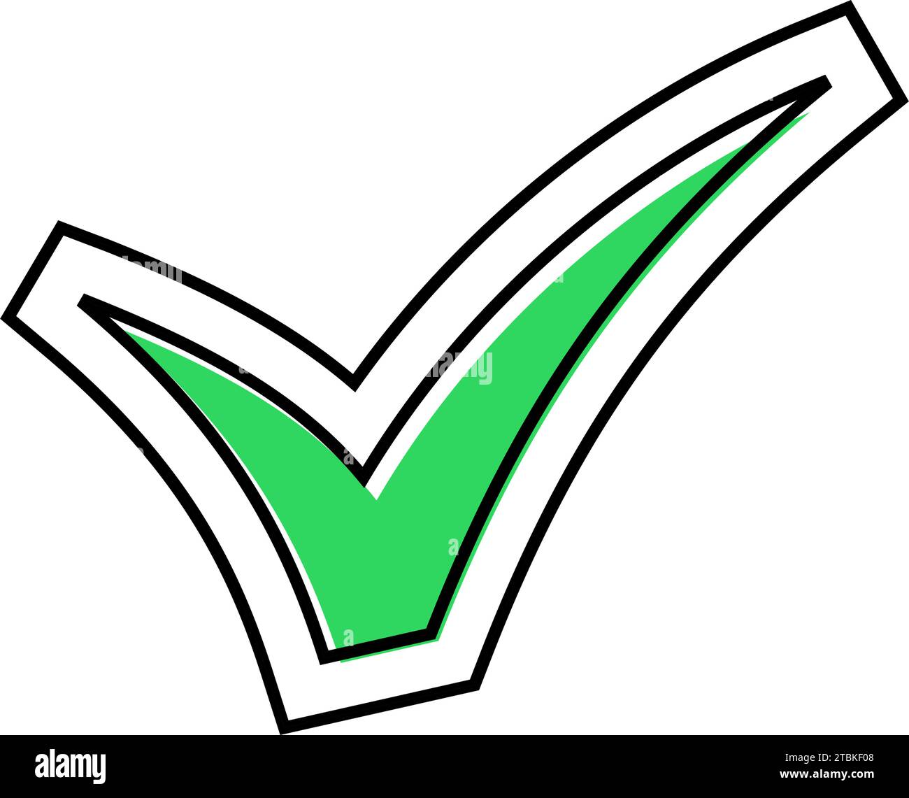 green check color icon vector illustration Stock Vector Image & Art - Alamy