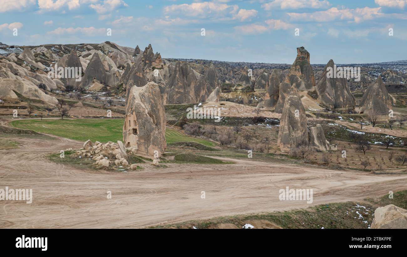 Cappadocia, Turkey, popular travel destination in Turkey ,panaromic view. High quality photo Stock Photo