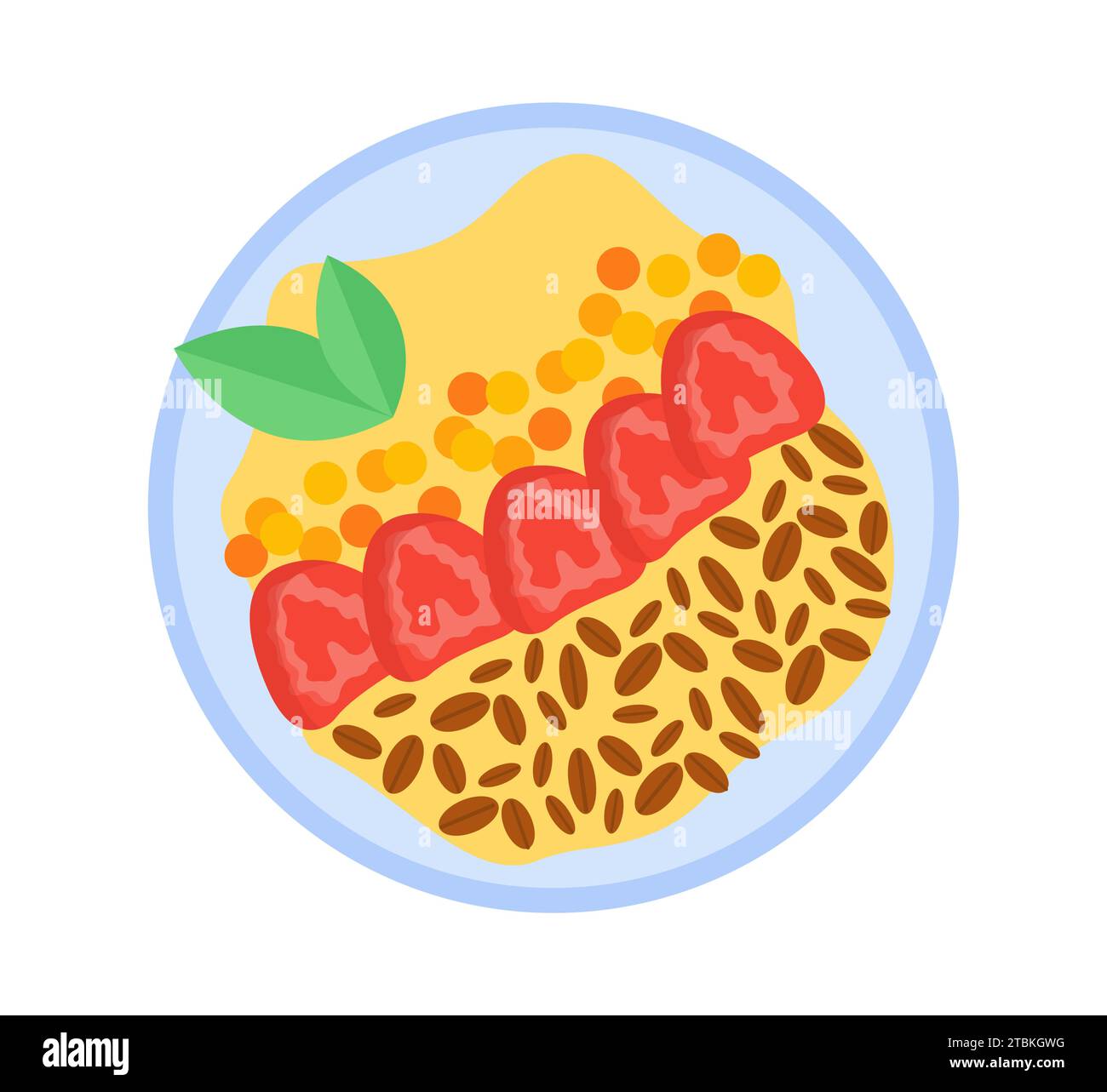 Bowl with granola vector concept Stock Vector