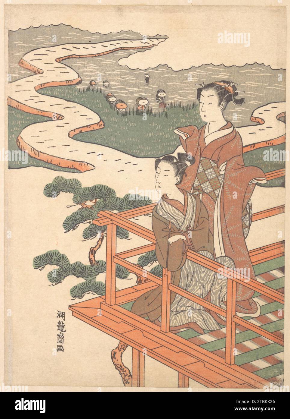 Print 1936 by Isoda Koryusai Stock Photo