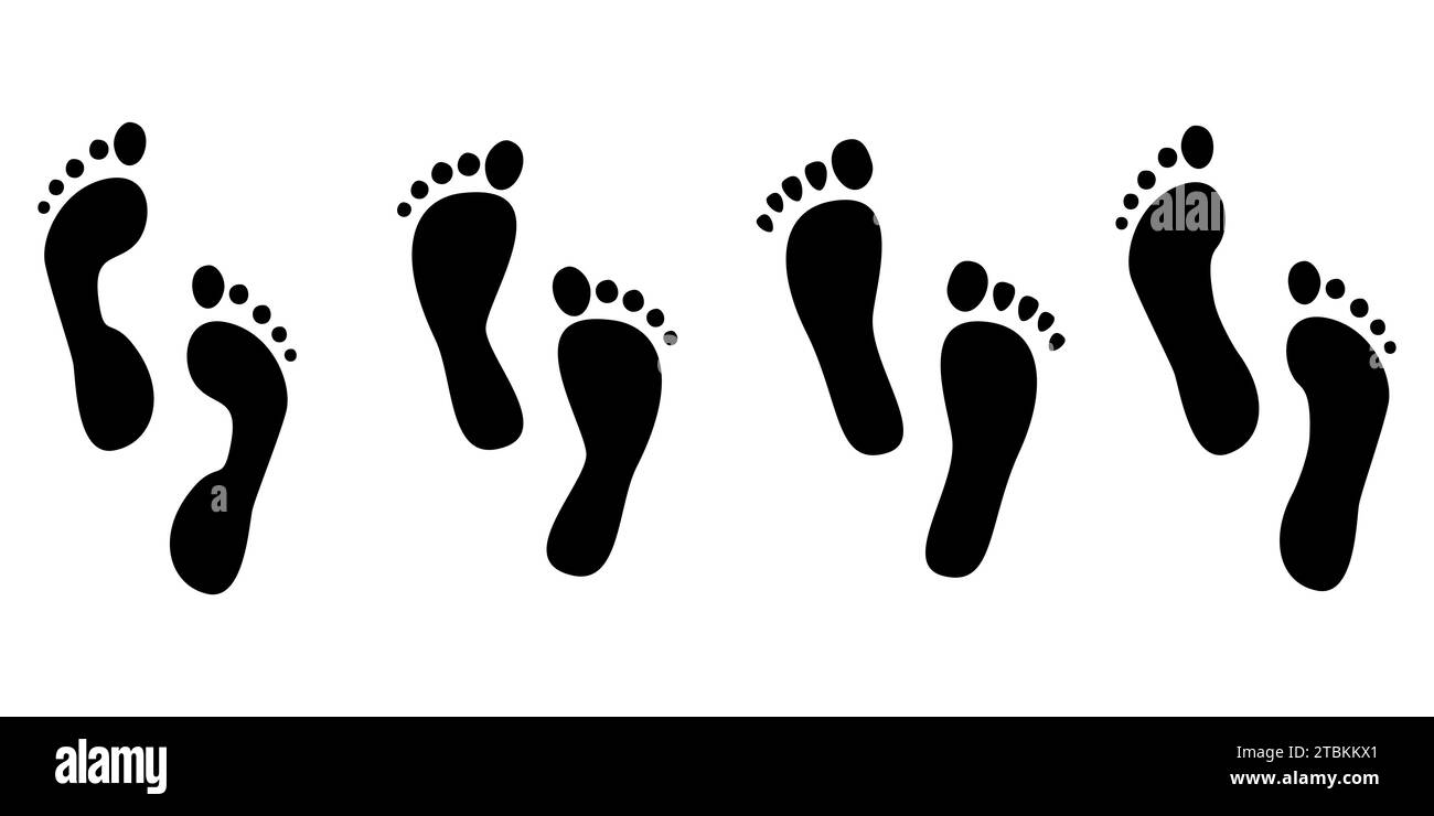 Human feet vector vectors Black and White Stock Photos & Images